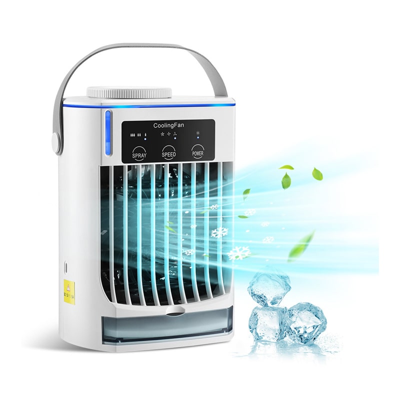 Desktop air conditioning fan Humidification and cooling spray desktop water-cooled fan Portable mini desktop cooler